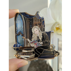 Luna reading in the Ravenclaw Common Room